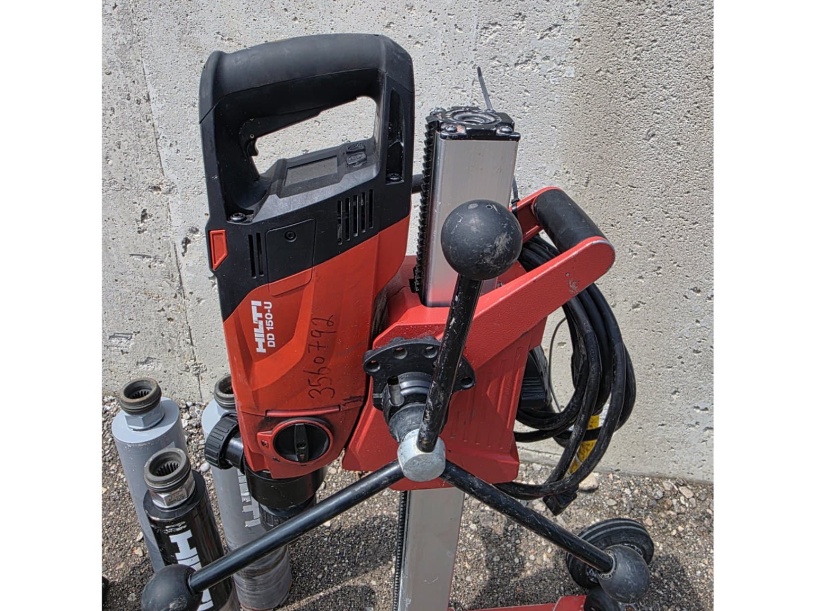 Hilti DD 150-U Concrete Core Drill with Vacuum Stand, Water Pumps, and Drill Bits Second Image