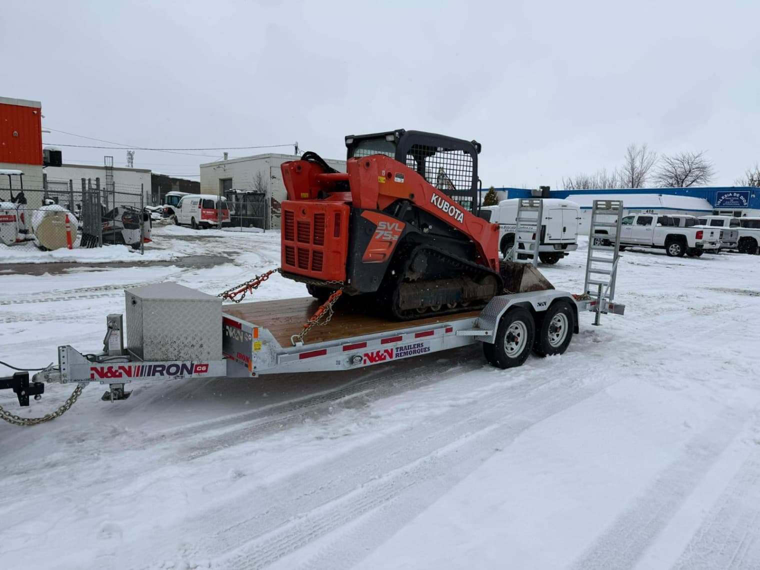 FOR RENT - 2025 7x20' 7ton 15,000gvwr Tandem Axle Flatbed Trailer *Safetied* Main Image