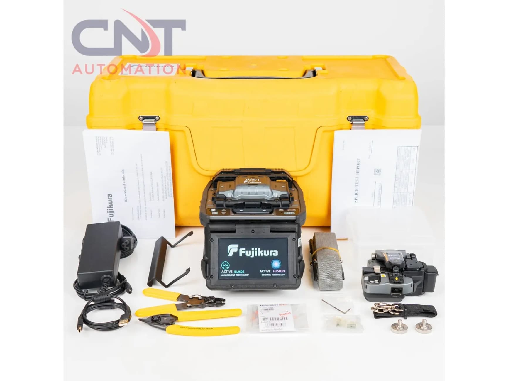 AFL Fujikura 90S+ SM MM Core Alignment Fusion Splicer with CT-50 Cleaver FSM-90S 90S Main Image